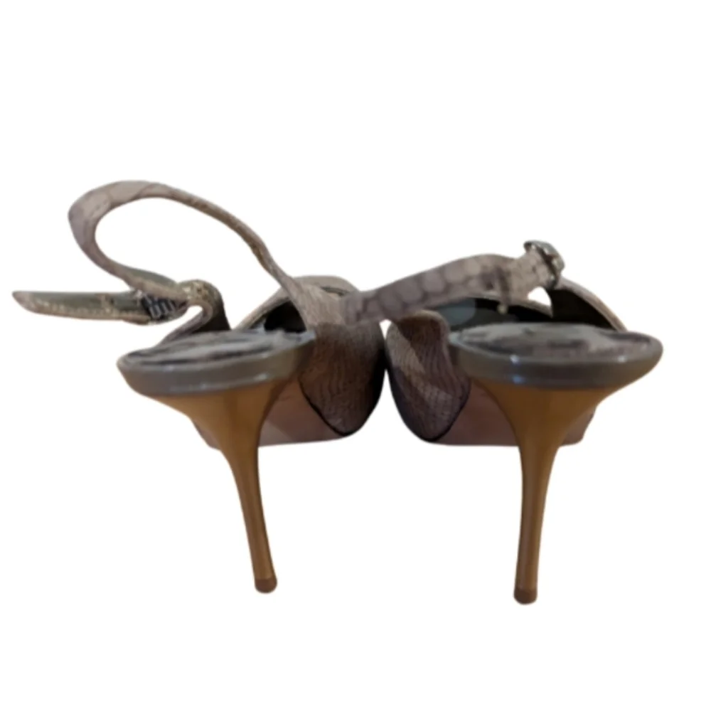 Sam Edelman Snakeskin Slingback Heels – Size 5.5 - Picture 3 of 7